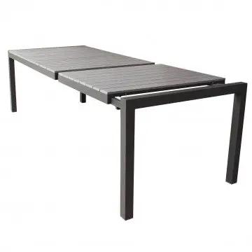 Table Waikiki Extensible en Aluminium avec Plateau en Polywood Dimensions : 162/242 x 100 x 74 cm
