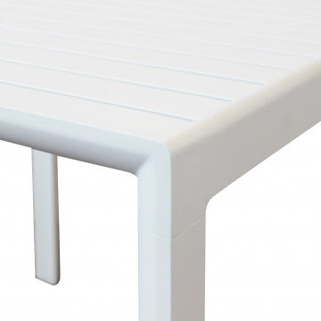 Tavolo quadrato 80x80 struttura alluminio verniciato bianco