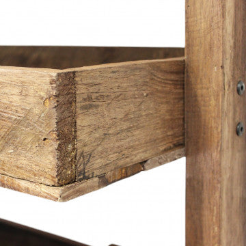 Mobile in legno riciclato 140x60x200 cm colore marrone 45 kg