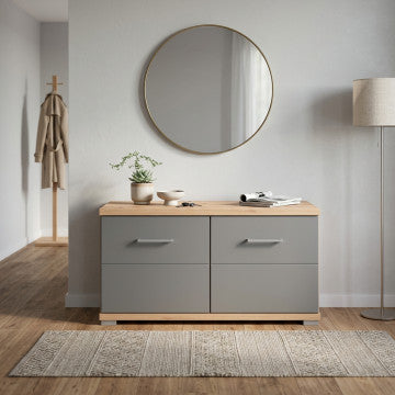 Ingresso 86,6 x 40 x 456 h cm truciolare bilaminato rovere artigiano grigio
