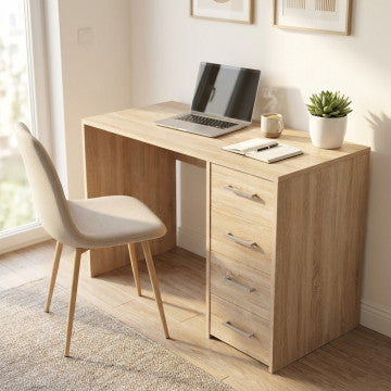 Porta PC Quercia Chiaro 120x50x74h cm
