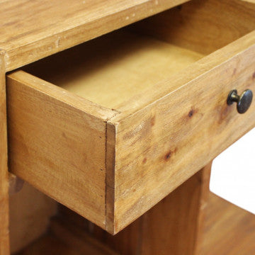 Mobiletto in legno riciclato marrone 35x30x55 cm con struttura