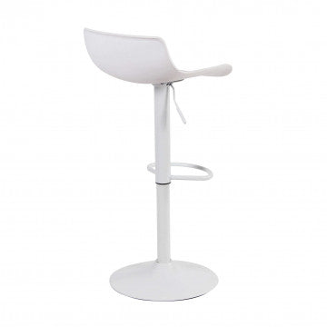 Sgabello in polipropilene con base metallica, altezza regolabile 75-96 cm