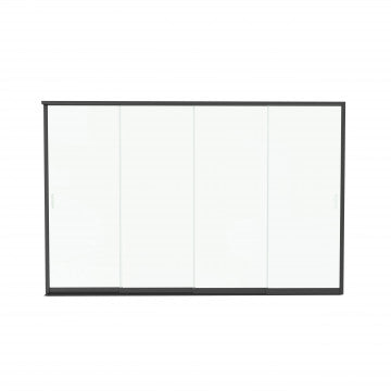 Laterale Vetro Pergola Bioclimatica 370x238 cm Grigio