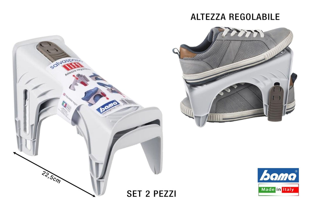 Appoggiascarpe salvaspazio lift set 2 pz