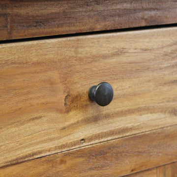 Mobiletto in legno riciclato 43x33x70 cm colore marrone