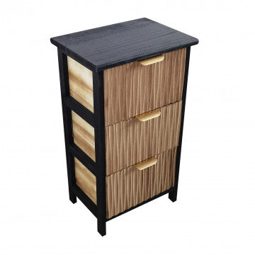 Mobiletto in legno con 3 cassetti, dimensioni 34x25x60,5 cm