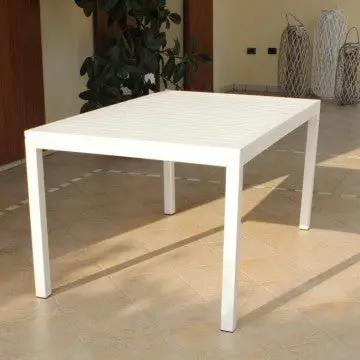 Table Milo 150x90 avec structure en aluminium peint