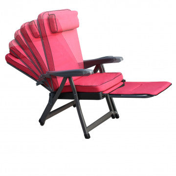 Poltrona Paradiso Carrello Rosso Acciaio Tessuto