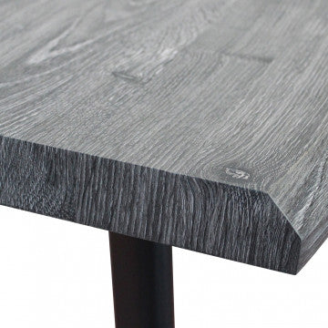 Tavolo struttura metallo piano MDF melaminico effetto legno 160x90 cm