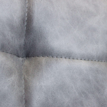 Poltrona struttura metallo seduta schienale ecopelle grigia 47,5x59x81cm