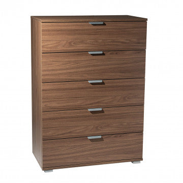 Mobiletto 5 cassetti in truciolare bilaminato, dimensioni 75x38x103 cm