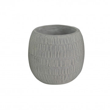 Vaso medio in fibra sintetica grigio 18,8 x 18,8 x 16,5 cm