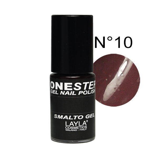 LAYLA ONE STEP GEL NAILPOLISH RED IN BROWN 10