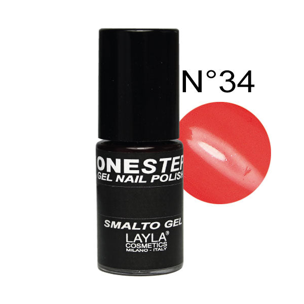 LAYLA ONE STEP GEL NAILPOLISH ORANGE FLUO 34