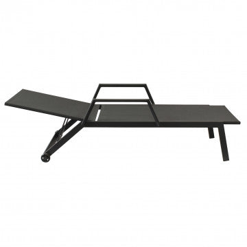 Lettino impilabile struttura alluminio verniciato textilene 195x72x53 cm