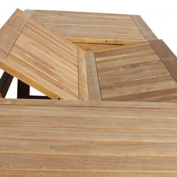 Tavolo allungabile in teak 220/300 x 100 cm, altezza 77 cm