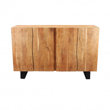 Mobile in acacia e metallo con struttura robusta, dimensioni 150x45x90 cm