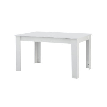 Tavolo allungabile in melamina bianca 140/190 x 90 cm