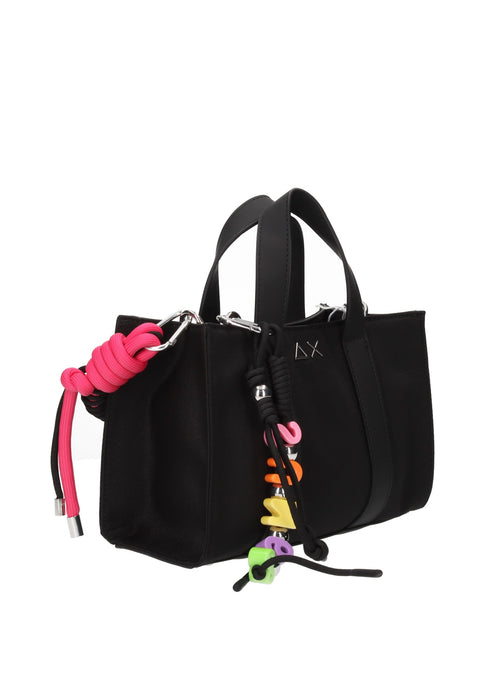 Borsa A Mano Mini Bar Everyday SUN68 In Tessuto Resistente Con Chiusura Magnetica E Tracolla Charm Colorata 23x17x11 Cm