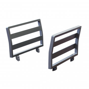 Coppia braccioli modulari in alluminio verniciato antracite