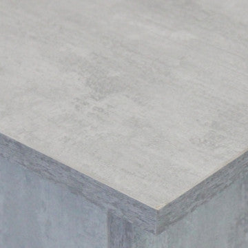 Tavolo allungabile in melamina grigio effetto cemento 140/190 x 90 cm