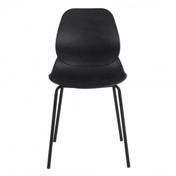 Sedia in polipropilene con gambe in metallo, dimensioni 46x54x84 cm