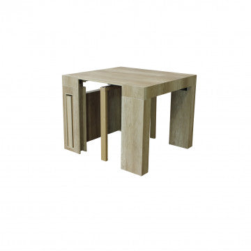 Tavolo consolle melamina rovere grigio struttura metallo 90x45x75 cm