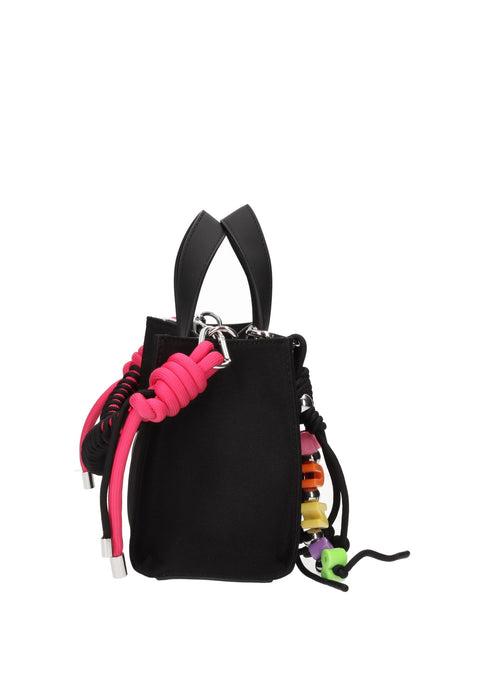 Borsa A Mano Mini Bar Everyday SUN68 In Tessuto Resistente Con Chiusura Magnetica E Tracolla Charm Colorata 23x17x11 Cm