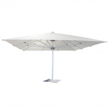 Ombrellone 5x5 m telo poliestere 350 gr antivento palo telescopico alluminio