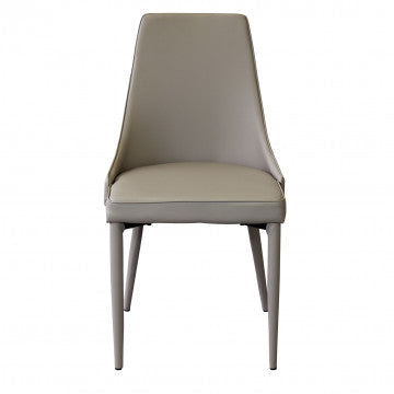 Sedia in ecopelle tortora, dimensioni 46,5x59x89 cm, peso 7,7 kg
