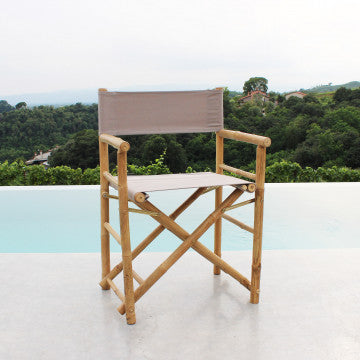 Regista in bamboo marrone 60x44x88 cm struttura in legno