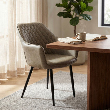 Poltrona struttura metallo seduta schienale ecopelle 56x60x87cm