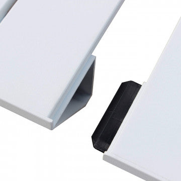 Consolle in alluminio verniciato con struttura modulare, 100 x 51,50-260 cm
