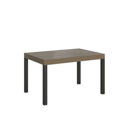 Tavolo allungabile Everyday telaio Antracite con piano marrone, struttura robusta e finitura elegante per arredamenti contemporanei.