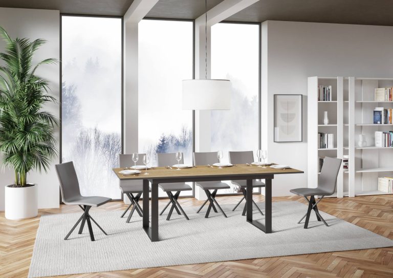 Itamoby Tavolo Allungabile Bandos 120 e 160 cm - Design Industriale