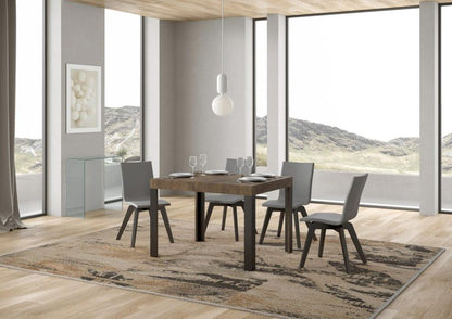 Itamoby Tavolo allungabile Linea P.90 con telaio in ferro Antracite