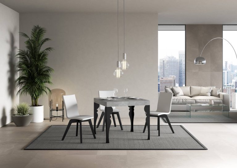 Tavolo Allungabile Paxon Premium 90 cm - Struttura Antracite