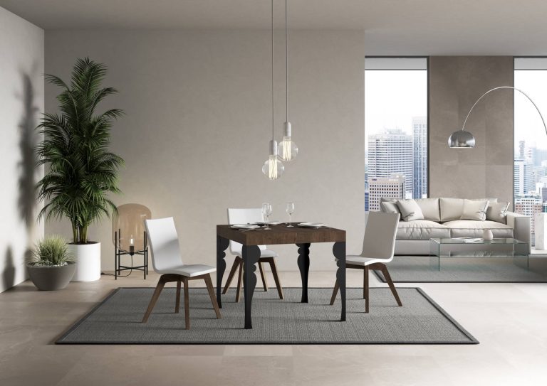 Tavolo Allungabile Paxon Premium 90 cm - Struttura Antracite