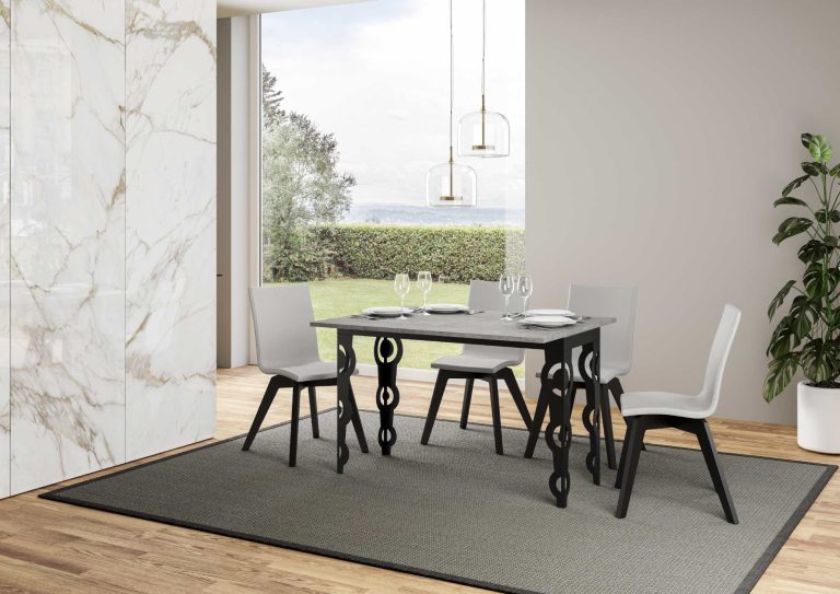 Tavolo Estensibile Karamay Double 90 - Struttura Antracite