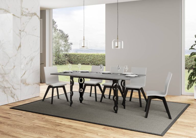 Tavolo Estensibile Karamay Double 90 - Struttura Antracite