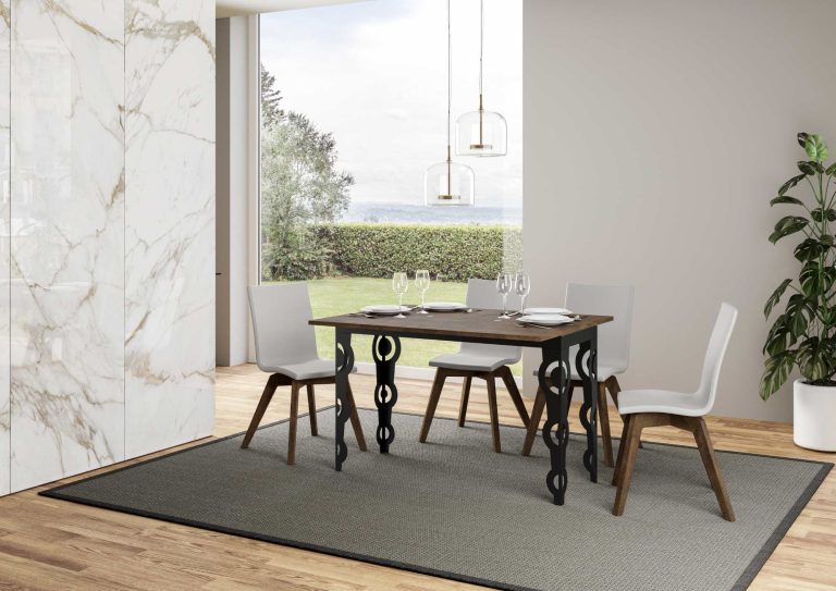 Tavolo Estensibile Karamay Double 90 - Struttura Antracite