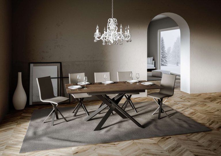 Table extensible Ganty aux élégantes variations de couleurs