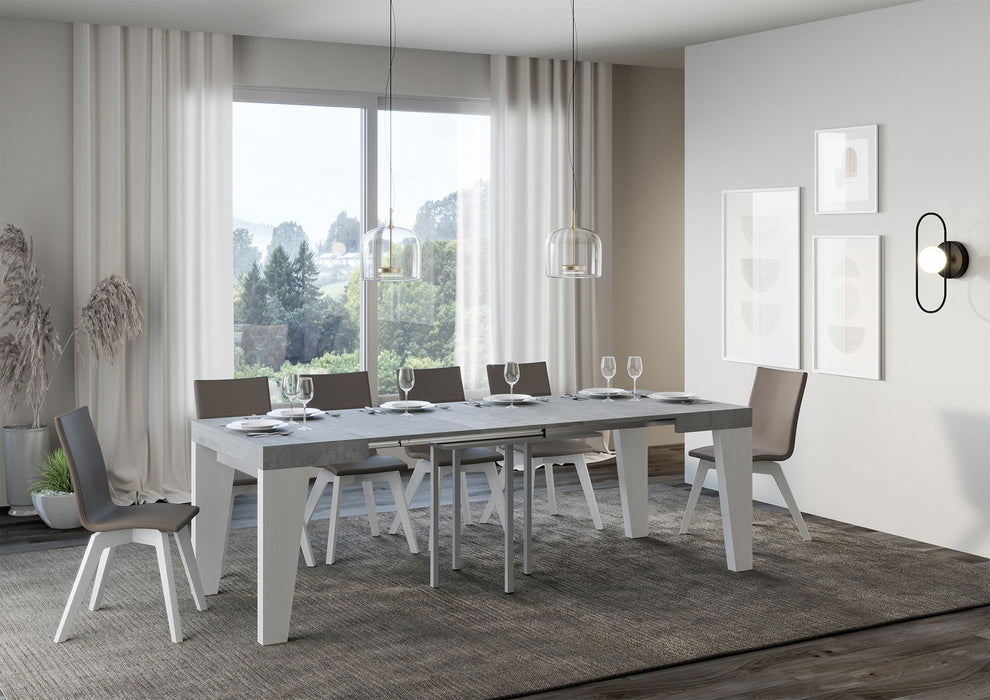 Tavolo allungabile Naxy Mix diversi colori Itamoby- gambe in diverse finiture