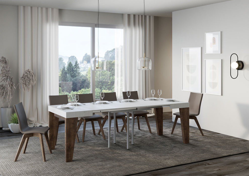 Tavolo allungabile Naxy Mix diversi colori Itamoby- gambe in diverse finiture