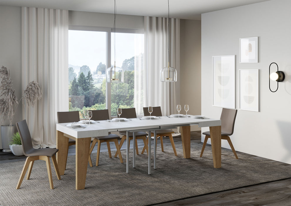 Tavolo allungabile Naxy Mix diversi colori Itamoby- gambe in diverse finiture