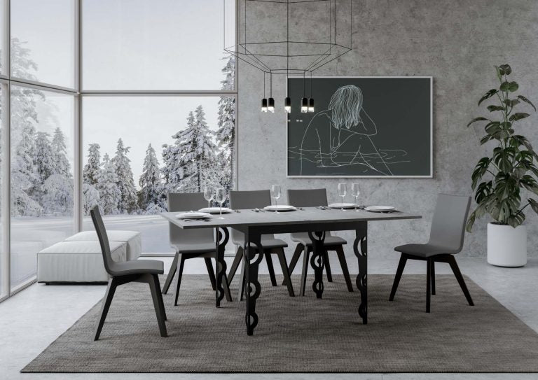 Tavolo Estensibile Libra Karamay - Struttura Antracite