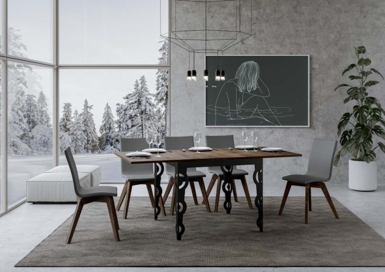 Tavolo Estensibile Libra Karamay - Struttura Antracite