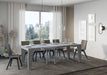Tavolo allungabile Naxy Itamoby effetto cemento, esteso per 6 persone. Ideale per ambienti moderni e spaziosi.