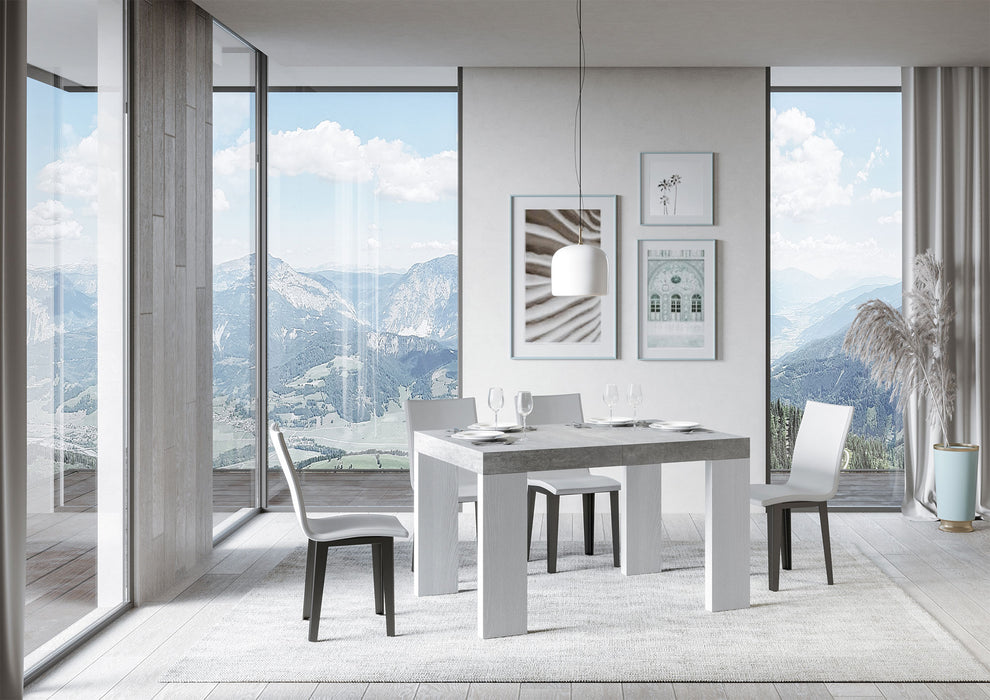 Tavolo allungabile Roxell Mix piano e gambe in diverse finiture